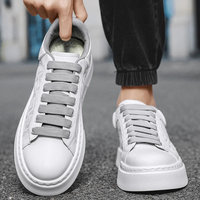 Great shoes New Arrival Shoes Men fashion Casual Sports Comfort, Thick Sneakers for Men, White Sneakers